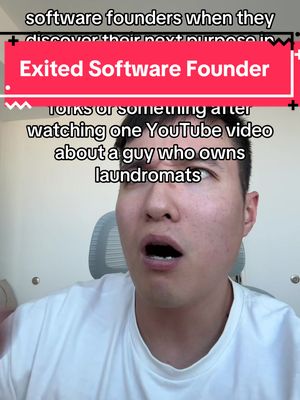 “money is made in the boring businesses bro”  “Software is overrated bro” #mengmengduck #startups #founders 