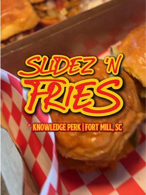 SLIDEZ ‘N FRIES - 📍901 Crossroads Plaza, Fort Mill, SC (Located inside of Knowledge Perk) ▪️Online Ordering Available, Pick Up and Delivery Available (Within 10 miles)   ✨TURKEY TACO SLIDEZ - seasoned ground turkey, fresh pico, lettuce, shredded cheese, and a dollop of sour cream ✨THE STICKY BBQ TURKEY SLIDER- seasoned ground turkey, sweet BBQ sauce, melted cheese, all on a garlic butter bun ✨CURRY TURKEY – seasoned ground turkey, onions, peppers • • • #slideznfries #FortMillSC #FortMillNow #KnowlegePerkFortMill #VisitYorkCounty