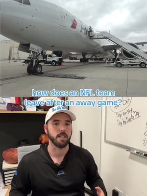 yes we actually leave right after a game #behindthescenes #travel #nfl #football #workinsports 