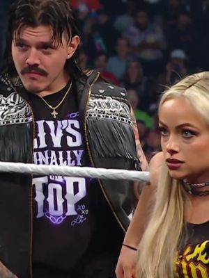 1 year ago, Tiffany Stratton was ready to cash in on Liv Morgan's Women's World Championship and Dirty Dom! #WWE #smackdown