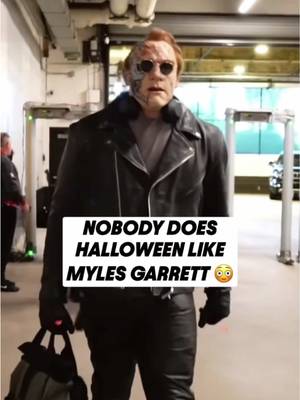 Scary on and off the field (via @NFL) #mylesgarrett #nfl #halloweencostume 