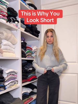This is why you look short! 🖤 #shortgirl #shortgirlproblems #fashiontiktok #edutokfashion 