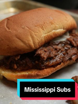 I think you and the family are gonna love this one Mississippi Subs 4-6lb Chuck Roast/beef cut 1 chopped onion 2 tbsps W sauce 2 tbsps minced garlic 1/4 cup pickled pepperonchinis  1 tbsp pepperonchini juice Sub rolls Mayo to toast buns White American or provolone cheese slices 2-3 cups beef broth  1 packet aus jus mix Salt pepper garlic seasoning to taste Instantpot  Season chuck roast on both sides with salt pepper and garlic seasoning, sear on all sides and remove Toss in chopped onions, chopped garlic, Worcestershire sauce and beef broth deglazing the bottom of the pot Add aus jus packet and mix before placing beef back in and closing up Pressure cook 2 hours Remove meat and shred before putting back in pot with broth Slice open bread and build your sandwiches, I put mine under the broiler to toast it up and melt the cheese Crockpot Season chuck roast on both sides with salt pepper and garlic seasoning, sear on all sides and remove from pan In same pans cook onions til translucent and add chopped garlic, Worcestershire sauce, 2 aus jus packet and stir letting cook for a few seconds before adding beef broth to deglaze pan Place seared chuck roast in crockpot and pour broth mixture over the top, cover and cook onions low 6-8 hours  Remove beef and shred before returning it to the broth Slice open bread and build your sandwiches, I put mine under the broiler to toast it up and melt the cheese #holmescooking #instantpot #crockpotrecipes #mealideas #dinner