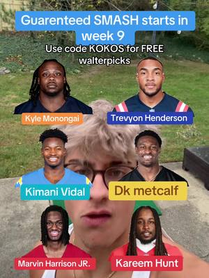 Guaranteed smash starts for week 9 fantasy football #walterpicks #fantasyfootballadvice2025 #fantasyfootball #fantasyfootballtips #nflfootball 