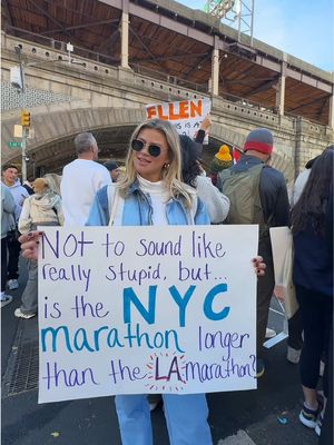 In honor of the NYC marathon tomorrow… bringing this one back. Can’t wait to see all the fun signs this year!!! #nycmarathon #nyc @Jake Shane @Brett Chody @bricheeese @Remy 