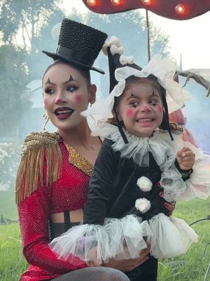 My daughter was committed to the part. Happy Halloween #clownmakeup 
