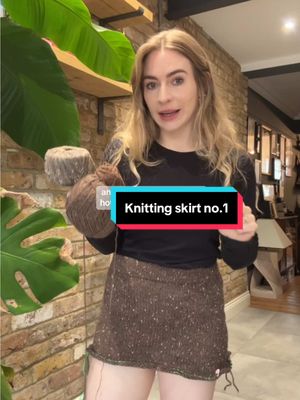 Knitting my first ever skirt and here’s a sneak peek! #myfavouritethingsknitwear #knitting 