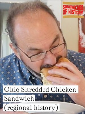 Ohio Shredded Chicken Sandwich (regional history) on Sandwiches of History⁣  Time for another sandwich of regional history. This time, we’re goin’ back to Ohio (Pretenders, anyone?) for the Ohio Shredded Chicken Sandwich. This is pure comfort food and I am here for it. Usually done in a slow cooker, I thankfully found a recipe that uses the Instant Pot. Timesaver! #fyp #sandwichesofhistory 