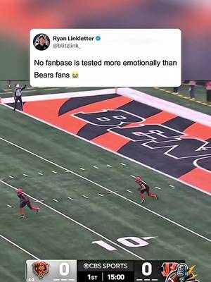 Bengals score on the first play of the game ☠️ Bears fans always going through it on a weekly basis  #bears #bengals #nfl 