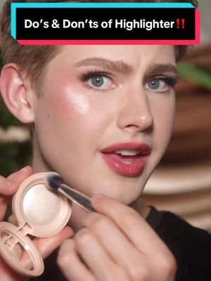 Do’s & Don’ts of Highlighter‼️Save this for later🥰 What would you like to learn about next?? Highlighters can really range in their finish - and it’s a myth that mature skin cant wear them! Just need the right size of pearl!  Fav Highlighters: @Anastasia Beverly Hills singles (not glow kit) @Too Faced moon Crush @Haus Labs @Kaleidos Makeup for duo chrome @Stila Cosmetics heavens hue for diamond sparkle or @Fenty Beauty diamond bomb  #highlighter #shimmer #makeuptutorial #makeuphacks 