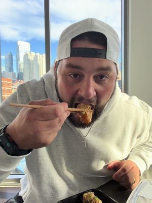 Trying sushi for the first time (kind of) #food #review #sushi 