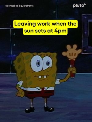 Literally and figuratively clocked out. Stream SpongeBob SquarePants for free on Pluto TV. #FreeFallin