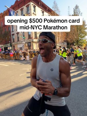 opening $500 Pokémon card and eating pizza during the New York City Marathon 🗽🍕