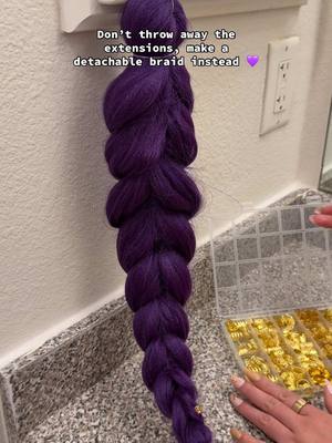 It felt a bit wasteful to throw them away so I made a detachable braid and now she can slay demons 24/7 lol 💜 #kpopdemonhunters #rumi #dutchbraid 