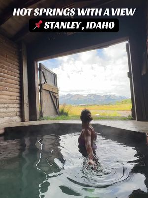 The most stunning views of the Sawtooths from one of the most unique Idaho Hot Springs!  #idaho #hotsprings #bucketlist 