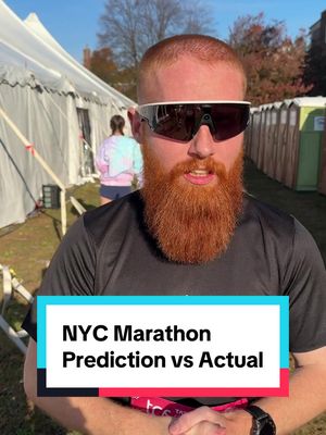 New York City Marathon predictions vs actual @Russ Cook @Yes Theory @Runna 