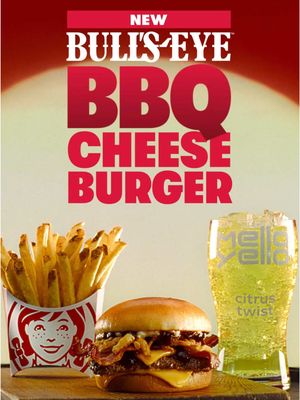 There’s a new burger in town. The Bull’s-Eye BBQ Cheeseburger is here for a limited time 🤠