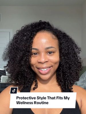 This wig blends too good 😭 perfect for my 4A–4C girlies who love protective styles but still want that real curl look.  #naturalhairwig #4chair #protectivestyle #hairtok 