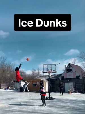 Some Dunks 🧊💥🏀 #icedunk #robworling14 #icebasketball #basketball #slamdunk 