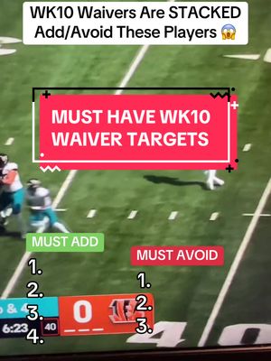 Do not add these traps off the waiver wire WK10 👀 #fantasyfootballwaiverwire #fantasyfootballweek10 #fantasyfootballtips 