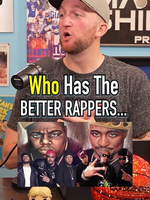 Who Has The Better Rappers, East Coast Or West Coast? #fyp #music #rappers #jayz #tupac 