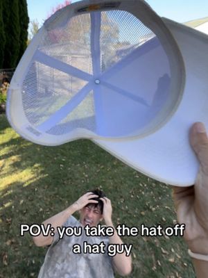 Never seen him with his hat off 😭 #fyp #comedy #viral #hat #friend 