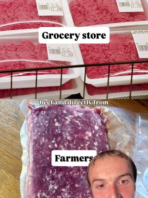 When you look at industrially farmed grocery store beef that is often grain-fed, the difference is striking between grass-fed, grass-finished, regeneratively raised beef from your local farmers. 