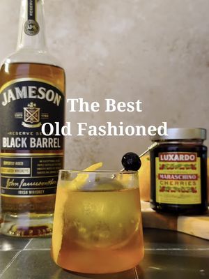 #JamesonPartner Old things take time and taste even better for it. A classic, refined. A reminder to celebrate slowing down both in craft and in moments shared. Jameson Black Barrel meets Luxardo cherries for an Old Fashioned that’s all about luxurious craft, character, and connection. @jameson_us  @luxardousa #LuxardoUSA #drinkresponsibly The Best Old Fashioned  1/2 part simple syrup 3 dashes bitters 3 dashes orange bitters  2 parts Jameson Black Barrel Luxardo cherry and orange zest for garnish  In a mixing glass, combine syrup, bitters, Jameson Black Barrel, and ice and stir until cold. Strain into a cocktail over a large ice cube. Zest an orange over the cocktail and garnish with a cherry. 