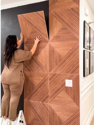 DIY wall with these peel & stick tiles from Amazon 😍 #amazon #homedecor #Home #amazonfinds #modern 