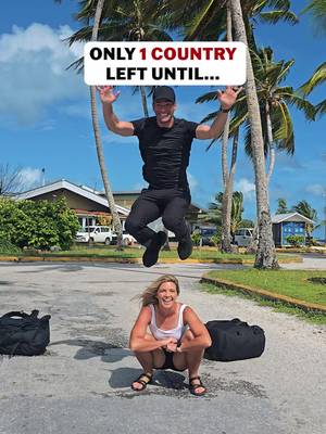 ONLY 1 COUNTRY LEFT!!! 💫😊 We'd love for you to follow our journey as we visit all 198 countries! And share this with someone you want to travel with. ✈️ We can't wait to visit country 198 next year, and in the meantime share more of our favorite destinations and experiences to help YOU plan your travels. 🌍 We are SO grateful for this journey to visit every country. For the time together, the places + experiences we never imagined we'd have, the strangers turned friends who helped us along the way, and for all of you following along. __________________________ 🎉 Follow us @HudsonAndEmily for the best destinations + experiences for your next trip! 🌍 We're an American travel couple who's visited every country in the world (except one) and all 50 states. So if you want to travel more, we got you! ❤️ #travel #travelcouples #americantravelcouples #everycountry #adventuretravel #couplestravel #travelcouple #traveltips #traveladvice
