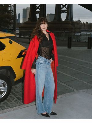 Styling new holiday arrivals from @Express that feel both dramatic and festive! All of which can be mixed and matched, and even dressed down with my favorite pair of jeans. I'm 5'10" and Express denim comes in size Long. I can always count on the length to hit just right! #DressToExpress #ExpressPartner 