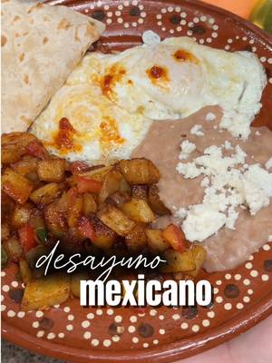 Desayuno mexicano 😋  #breakfast #mexicanbreakfast #papasalamexicana #homemadebeans #EasyRecipes 