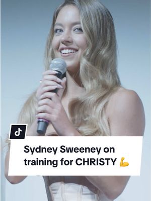 “I trained three times a day every day.” 💪 Sydney Sweeney explained the training it took to embody Christy Martin at the #TIFF50 World Premiere of CHRISTY 🥊 #sydneysweeney #christy #boxing #fitness 