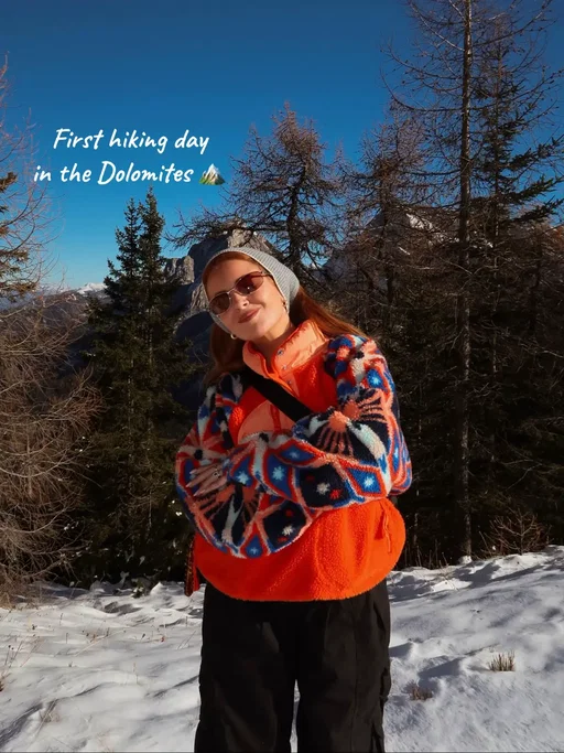 We did the Monte Nero loop which included lake Braies, it was incredible 🥹 #Hiking #dolomites #girlstrip #hikingoutfit #fyp 