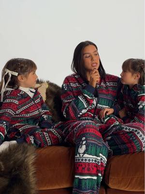 Because matching fits make every Q&A better. ❄️ Ft. @Salomé Andrea and her girls in our Cozy Fleece Onesies.