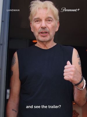 A look behind the (beaded) curtain: Billy Bob Thornton shows off where he hangs out between takes. #Landman #LandmanPPlus #BillyBobThorton