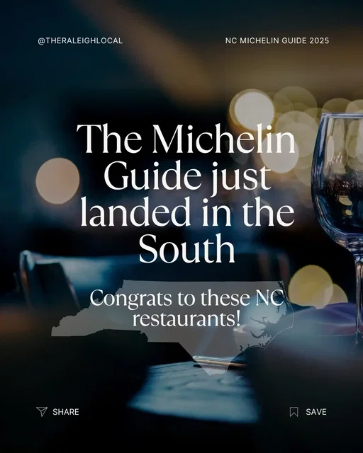 North Carolina just got a glow-up. ✨ The Michelin Guide officially recognized several restaurants across our state, from cozy, chef-driven kitchens to tasting menus that feel like art. This isn’t just about “fancy food.” It’s about celebrating the talent, creativity, and heart right here in our communities. So if you’ve been thinking about planning a special dinner… maybe this is your sign. 😉 Here are the NC spots now holding Michelin distinctions (Bib, Green Star, or Recommended) across: 🍴 Asheville 🍴 Raleigh 🍴 Cary 🍴 Davidson 🍴 Cornelius 🍴 Knightdale 🍴 Charlotte Save this for your next night out, and let me know which one we should try next. ✨ Tag your dinner date 👇💫 #TheRaleighLocal #RaleighFood #NCEats #MichelinGuide #SupportLocalYall 