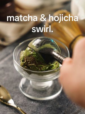 maybe checkerboard ice cream isn’t PRACTICAL. BuT, you should still make this rice cream. Recipe on my blog and Substack now! #matcha #hojicha #icecream #ninjacreami 