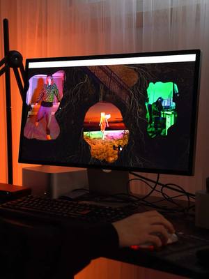 @Hallie Tut created an underground world on her portfolio website. nbd. #portfolio #website #websitebuilder #websiteportfolio 