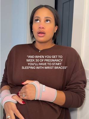 carpal tunnel anyone? … just another nOrMaL pregnancy symptom! lol #pregnant #pregnancysymptoms #pregnancyjourney #thirdtrimesterbelike #carpaltunnel 