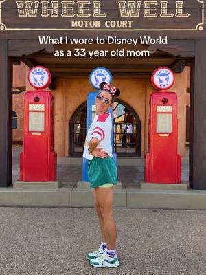 Today’s Disney fit! She was a hot one today! Everything linked in ShopMy #disneyworld #disneyoutfit 