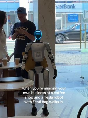 This is so Beverly Hills?? Have you seen a robot in real life?? #robot #teslabot #ai 