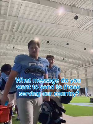 Thank you for your service. 🩵🇺🇸 See you at our Homecoming and Military Appreciation Game this Saturday!#carolinafootball #carolina #goheels #uncfootball #militaryappreciation 