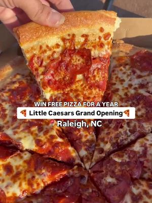 🍕 If you’d love to win free @Little Caesars for a year, save this post because your chance is coming November 8th! (#ad ) Little Caesars is opening a new location at 6109 Rock Quarry Rd in📍Raleigh, and they’re celebrating with a Grand Opening event you don’t want to miss! They’ll have merch giveaways, a dj & mascot, AND the first 100 people in line will win free pizza for a year!* We love how easy it is to order food on the app and pick it up in the pizza portal. It’s perfect for when our family’s schedule gets busy + I absolutely love crazy puffs!  So be sure to mark your calendars for Nov. 8th and send this to all the pizza lovers in your life-I promise they’ll thank you!  *Disclaimer: NO PURCHASE NECESSARY. A purchase will not increase your chances of winning. Begins at 10 AM (local time) on 11/8/25 (“Grand Opening Day”) and ends once 100 Promo have been awarded, or upon the close of store on Grand Opening Day, whichever occurs first. Limit one (1) per related family members or household. Open to legal residents of 50 U.S. (D.C.) who are 18 years or older. Void where prohibited. Promo Card entitles recipients to 1 free large classic pizza (pepperoni or cheese) per week for 52 consecutive weeks in accordance set forth on the Promo Card. Subject to official rules, which will be posted at the Grand Opening Store. Sponsor: Jeff Manquen LLC. 6109 Rock Quarry Rd, STE 120, Raleigh, NC 27610. ©2025 LCE, Inc. CR0022094 #littlecaesarspizza #extramostbestest 