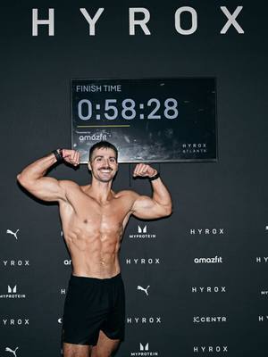 58:28 Hyrox Pro Solo by the numbers  #hyrox #hybridathlete #runningmotivation #fitnessjourney 