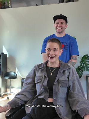 Part 2 of buzzing all my hair off 😜 needed some help from @Jules #buzzcut #buzzcutgirl #buzzcutwomen