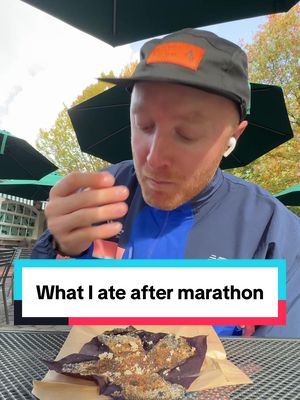 Everything I ate after running the New York Marathon #newyorkmarathon #FoodTok 