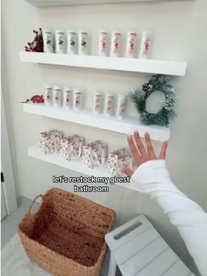 #ad #SecretDeoPartner Guest bathroom restocked! 🫧 cutest holiday SCENT BAR ft. @Secret Deodorant 🥂🌸🧁🍇🌲