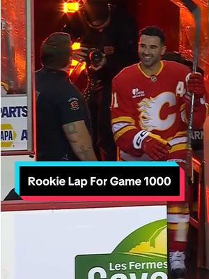 Bro got the rookie treatment to start the night 😭 #CalgaryFlames #NHL #fyp 