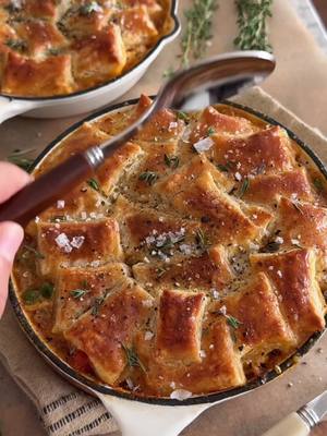 The only Chicken Pot Pie recipe you need 🥧 Flaky, buttery, and extra crispy on top with a creamy, flavorful filling inside. Cozy, crave-worthy, and just the perfect serving for two! Full recipe up on the blog as always — www.moribyan.com — or link in bio 🤎